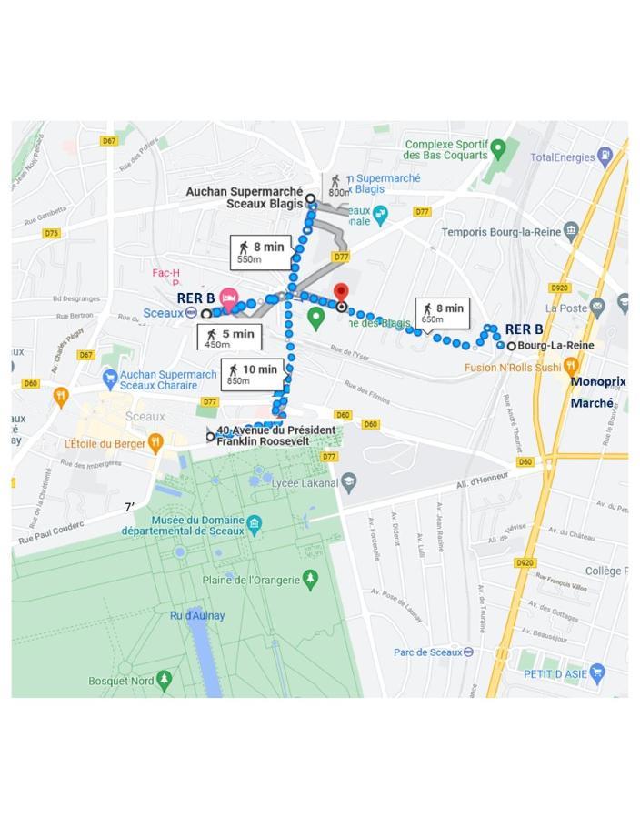 3 Private Rooms Shared Flat In A Villa At Sceaux 600M Rer B Direct To Notre-Dame Kültér fotó